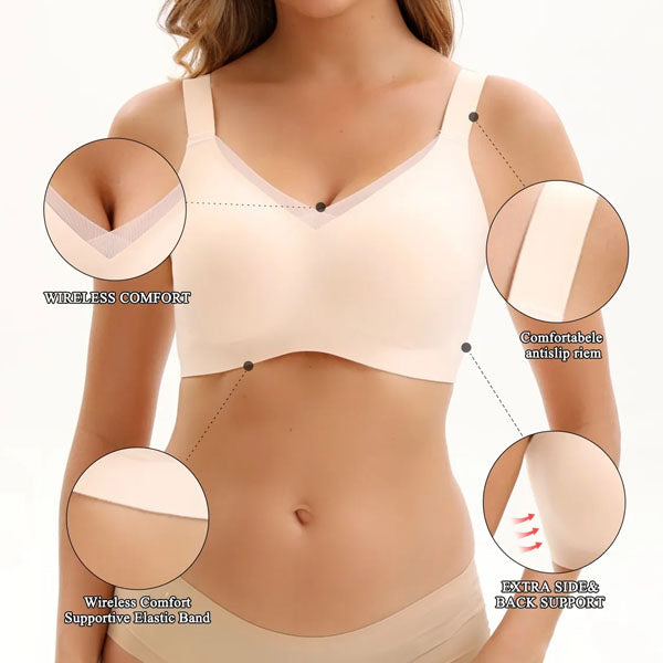Bella Women's Wireless Bra | Soft Nylon Blend, Seamless Comfort 8