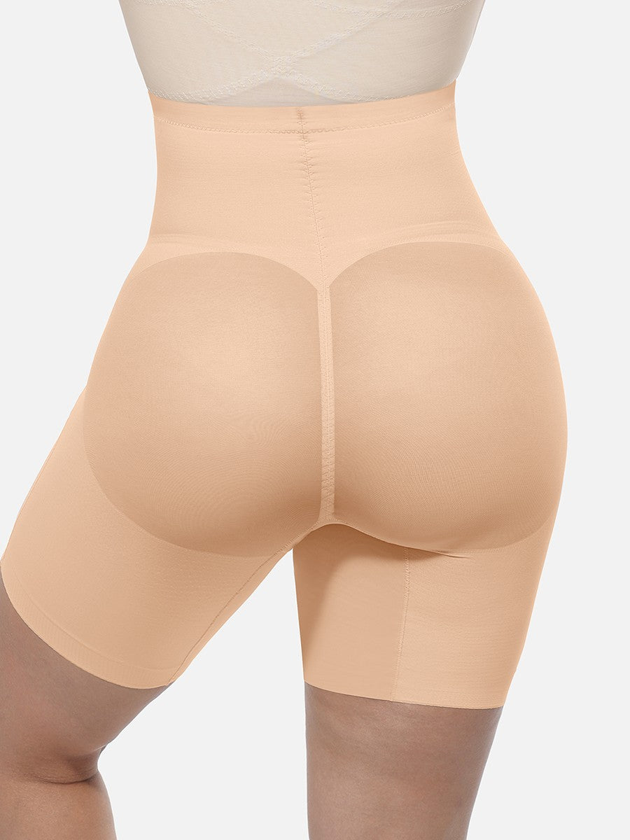 Mesh Women's High-Waisted Shorts | Breathable Mesh Fabric, Mid Thigh Length
