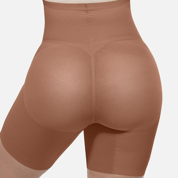 Mesh Women's High-Waisted Shorts | Breathable Mesh Fabric, Mid Thigh Length